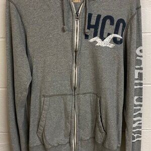 Gray Hollister Zip up Hoodie